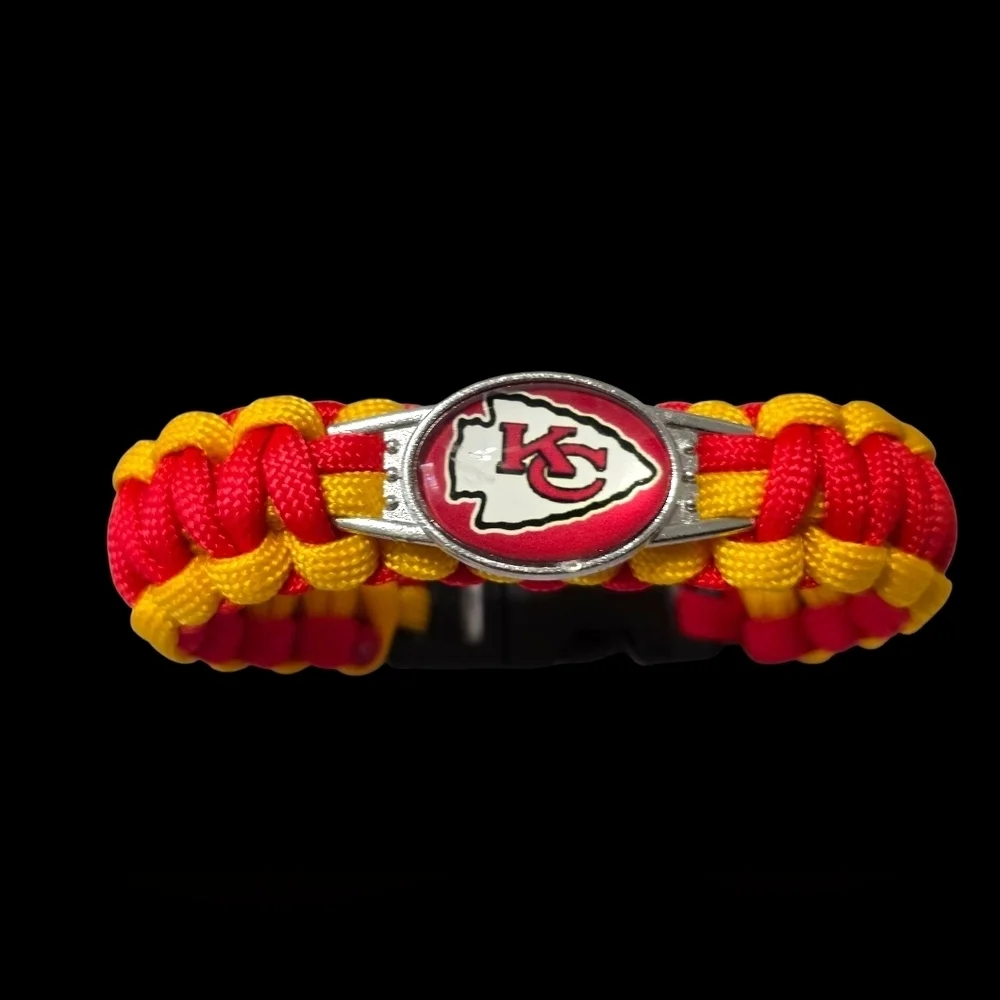 Kansas City Chiefs Red and Yellow Paracord Bracelet